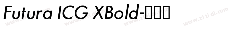 Futura ICG XBold字体转换